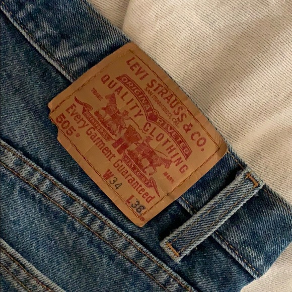 Levi’s Strauss 505 straight leg blue denim jeans - Picture 6 of 8